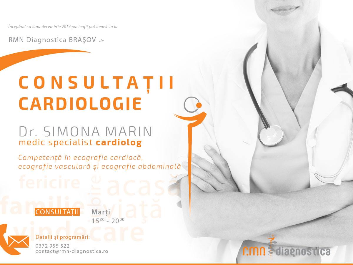 Dr. SIMONA MARIN, medic specialist cardiolog - rmn diagnostica