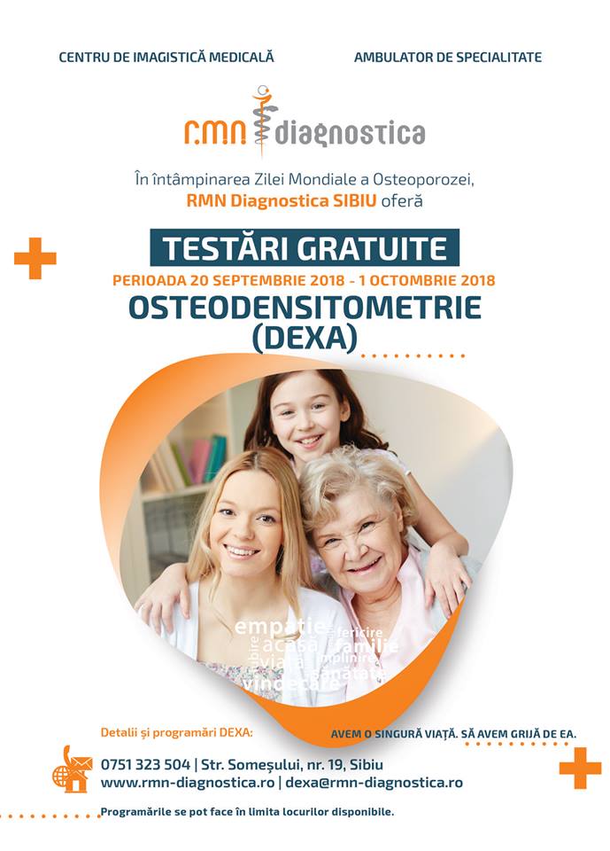 Examinare gratuită pentru osteoporoză Sibiu