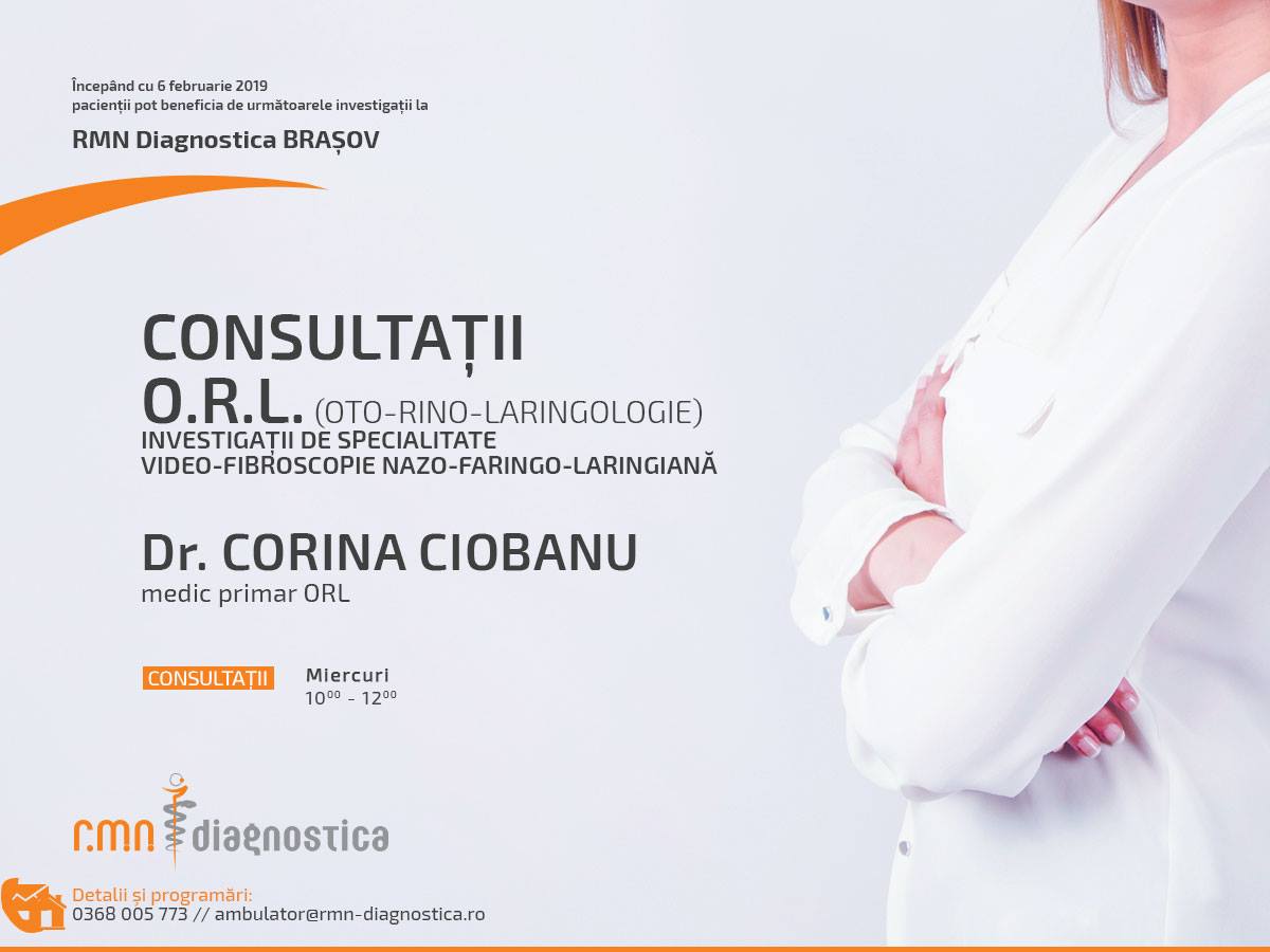 consultatii orl brasov - dr Corina Ciobanu