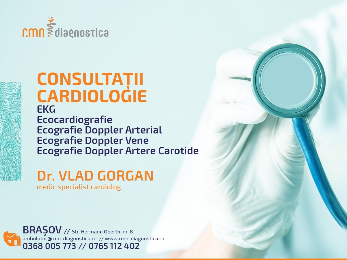 Dr. Vlad Gorgan, medic specialist cardiologie la RMN Diagnostica Brașov
