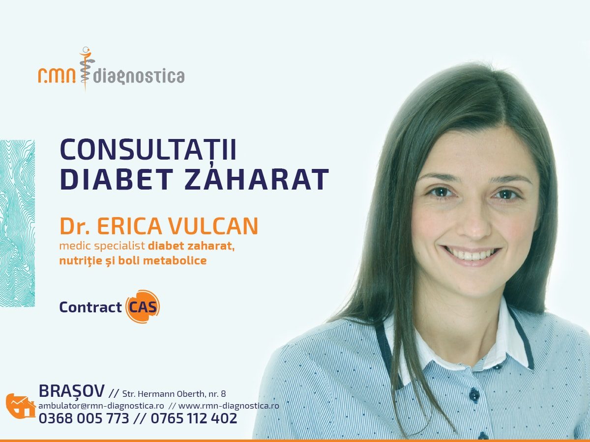 Interviu Dr. Erica Vulcan, medic specialist diabet, nutriție și boli metabolice la RMN Diagnostica Brașov