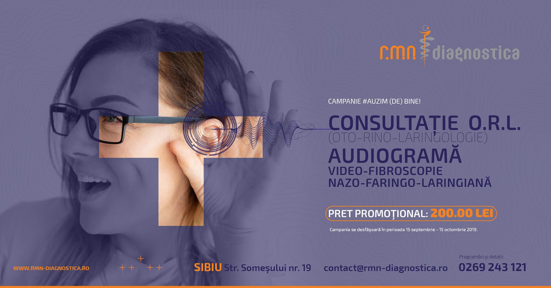 Campanie ORL la RMN Diagnostica Sibiu