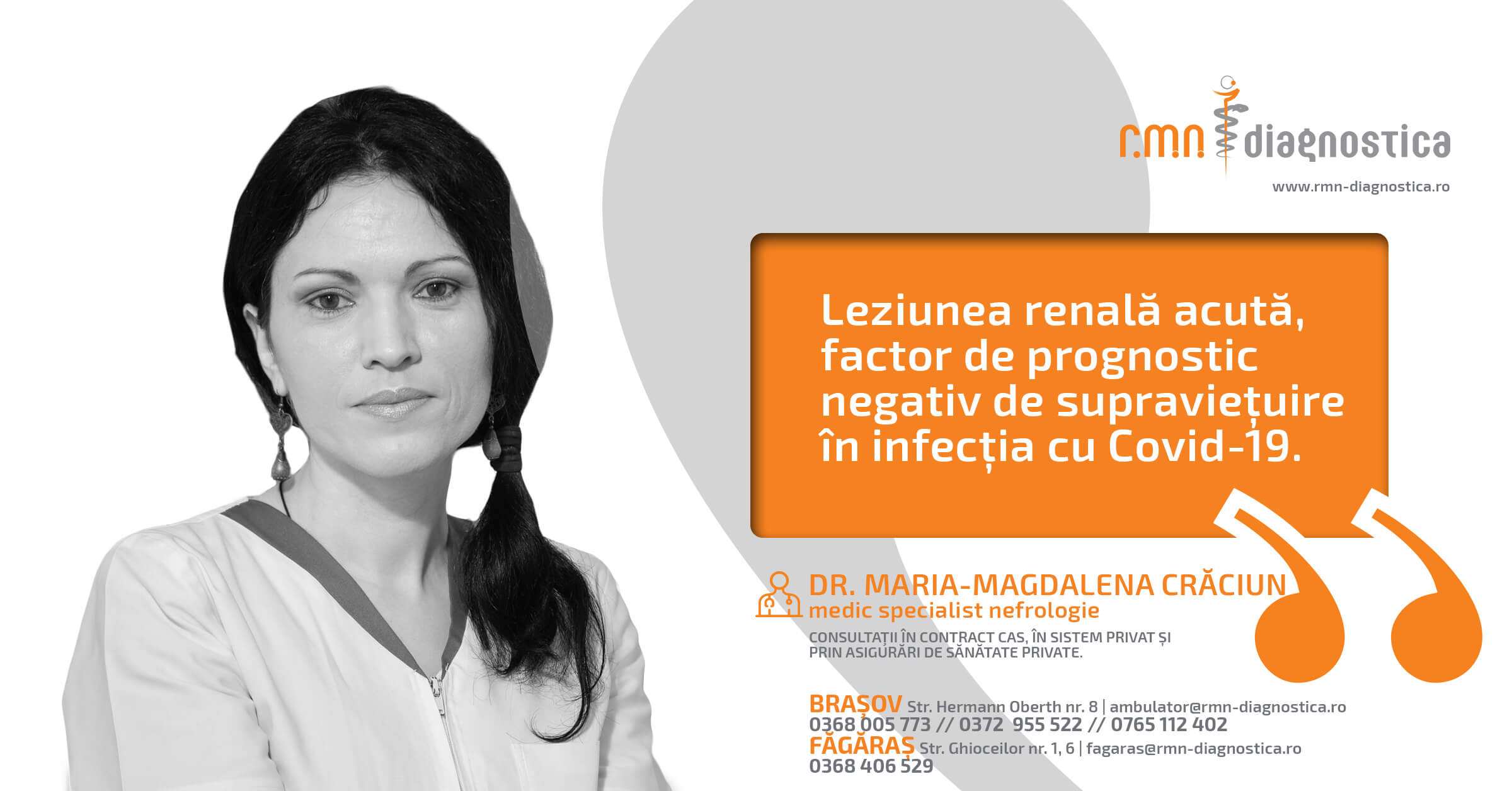 Dr Craciun, Rmn Diagnostica Rinichii și COVID-19