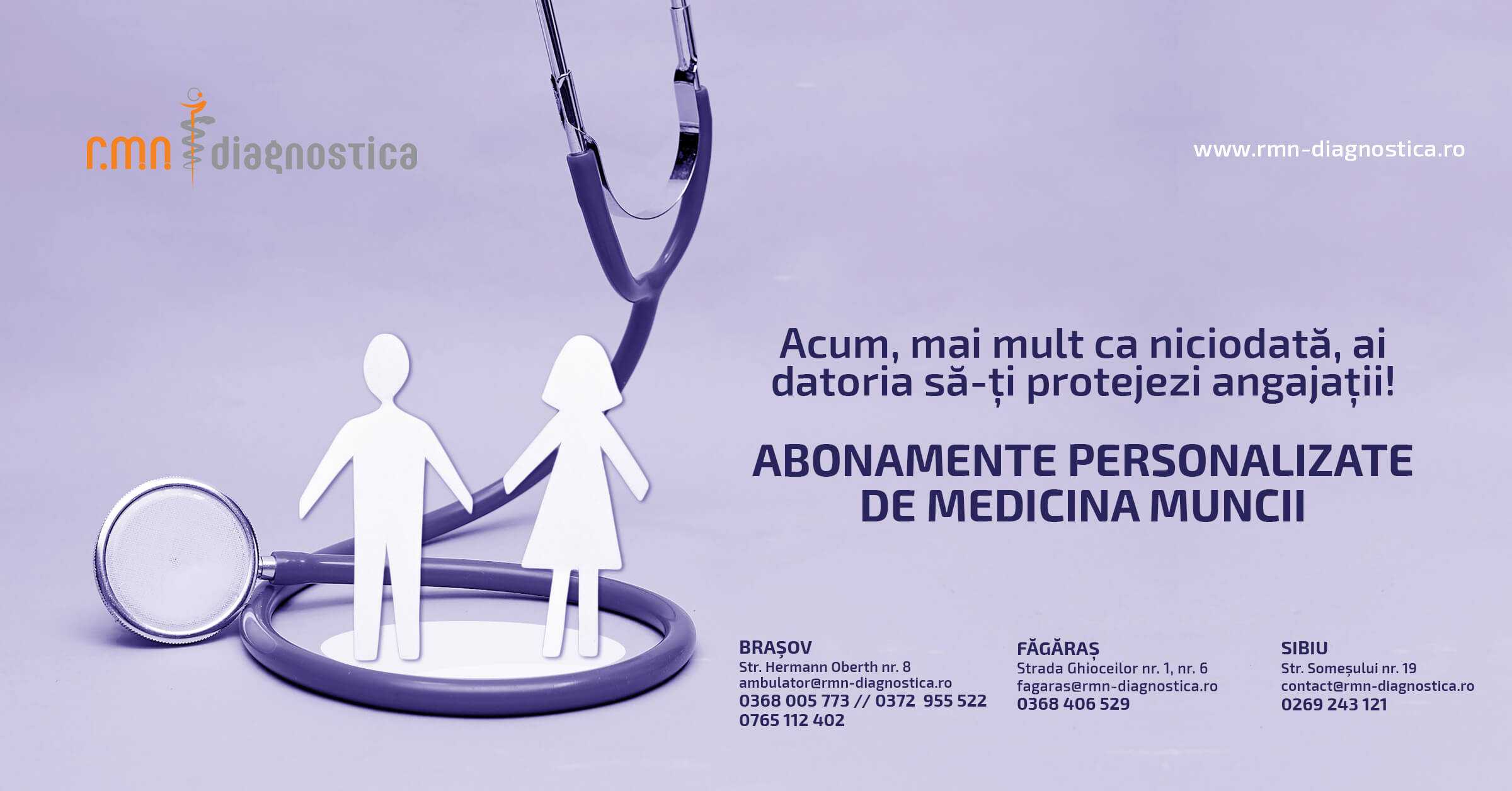 Medicina muncii Cluj, Fagaras, Sibiu, Brasov