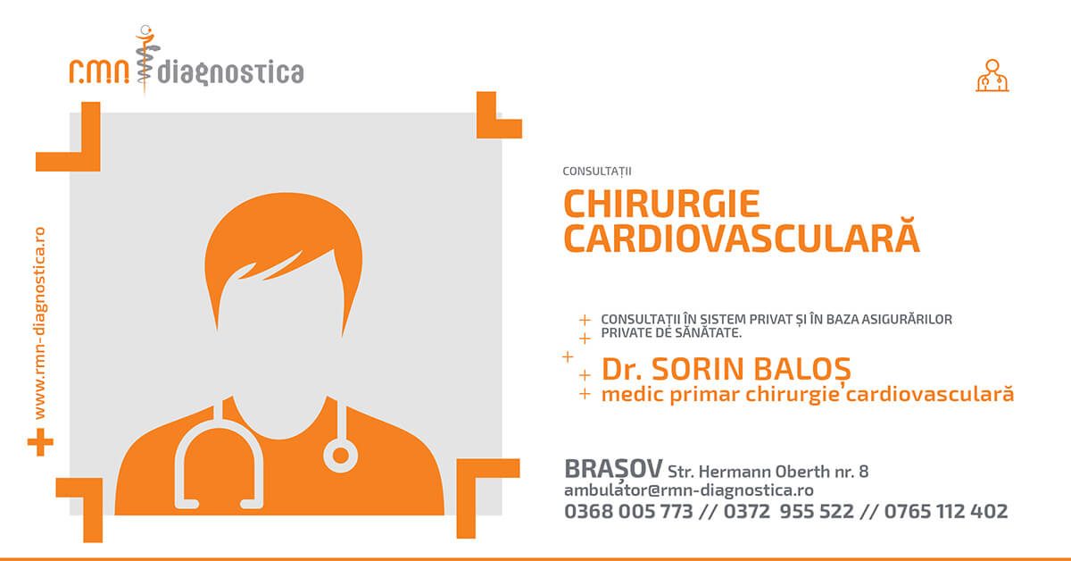 Dr. Sorin Baloș, medic primar chirurgie cardiovasculară consultă la Brașov