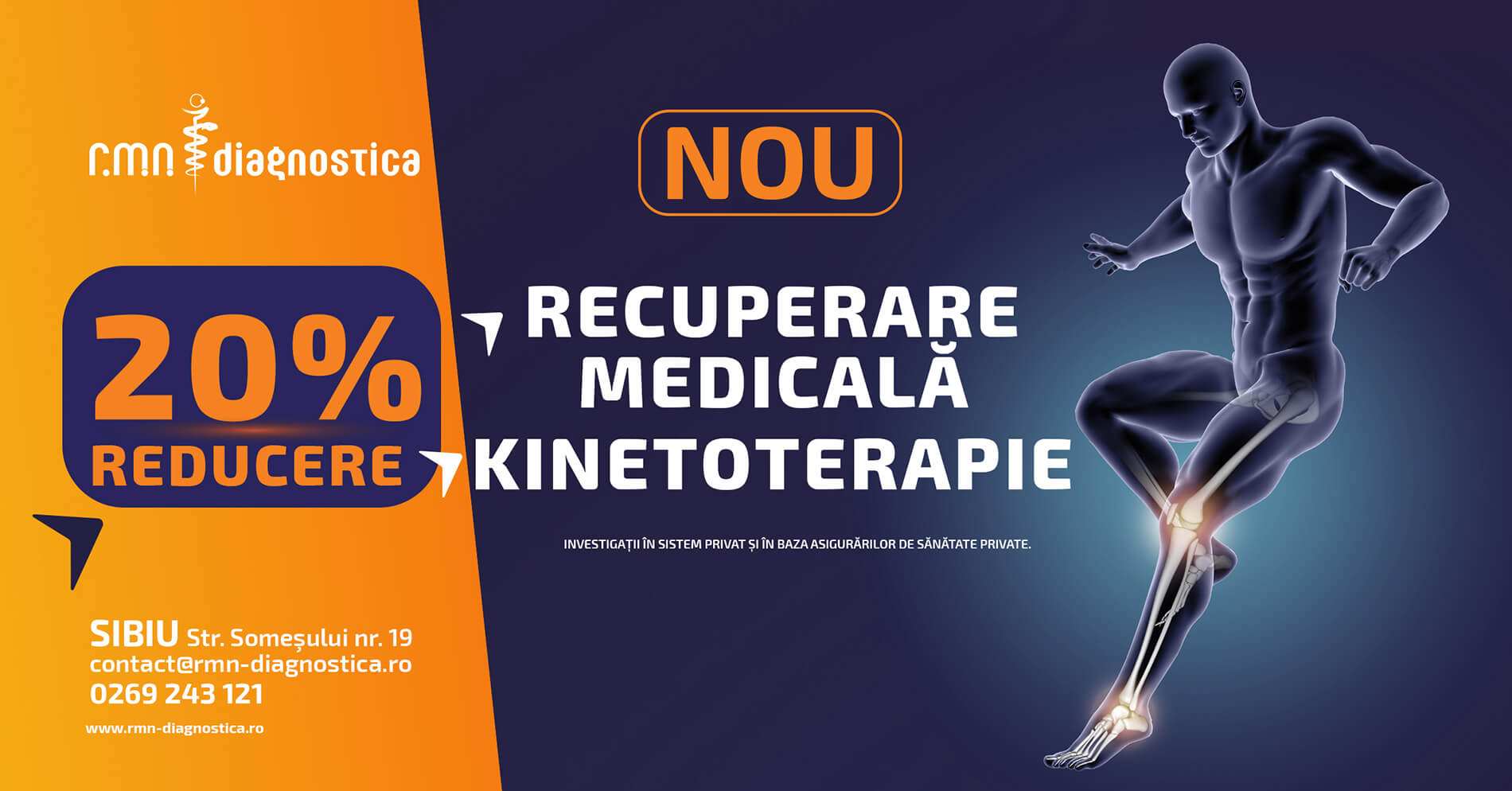 Promoții la recuperare medicală și kinetoterapie RMN DIAGNOSTICA SIBIU