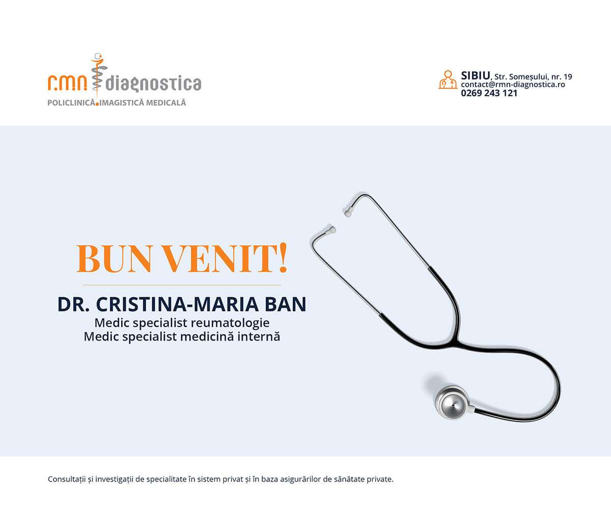 Dr Cristina-Maria Ban, medic specialist reumatologie