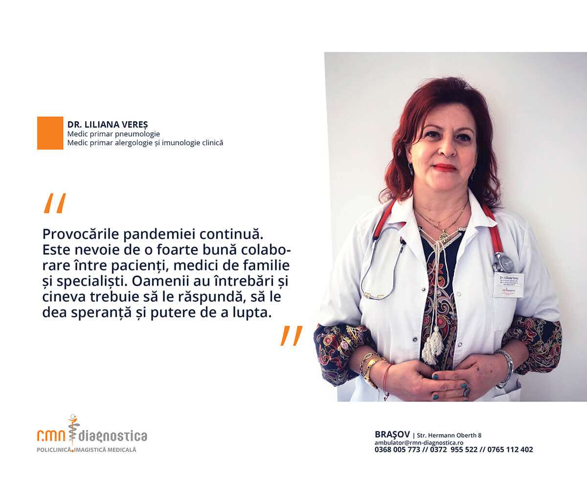Interviu dr. Liliana Vereș, medic primar pneumologie medic primar alergologie și imunologie clinică RMN Diagnostica Brasov