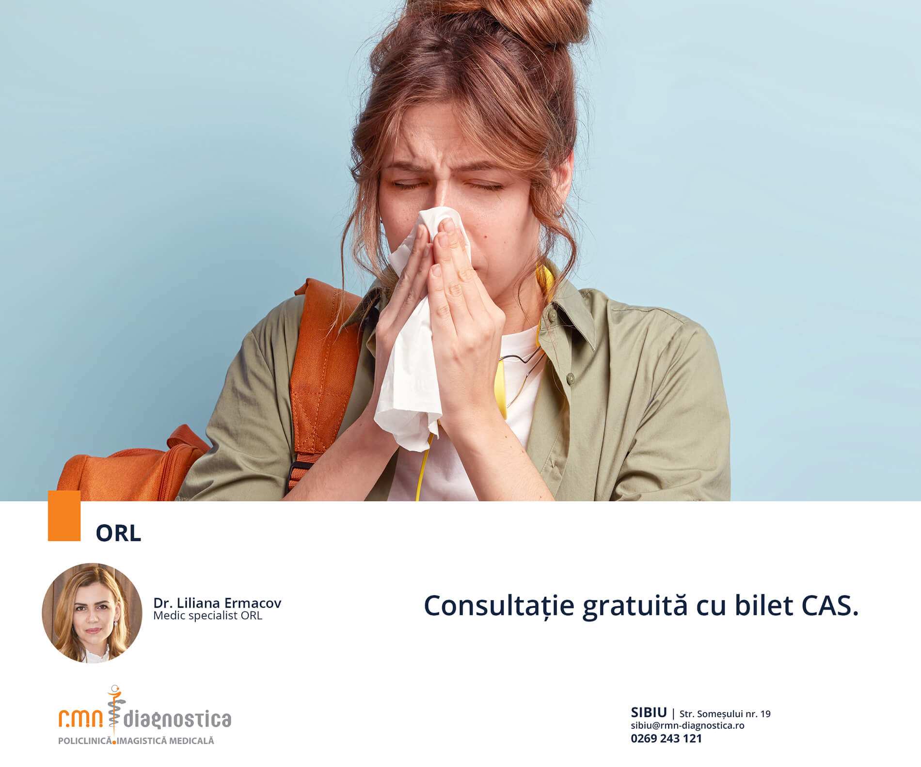 Dr. Liliana Ermacov - medic specialist ORL SIbiu RMN Diagnostica