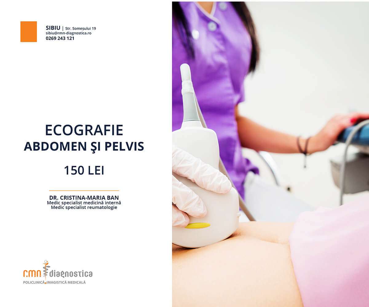 Promo Ecografie abdomen și pelvis RMN Diagnostica SIBIU