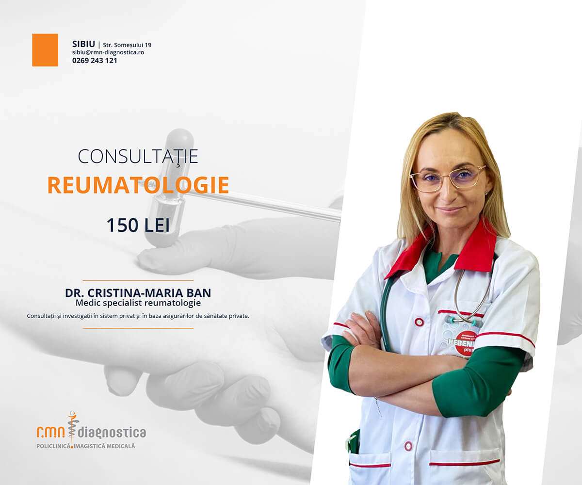doctor Cristina Ban, medic specialist Reumatologie și Medicină Internă