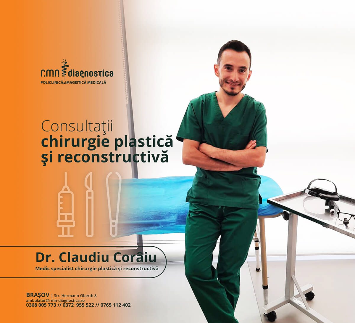 doctor Corâiu Claudiu, medic specialist în chirurgie plastică și reconstructivă