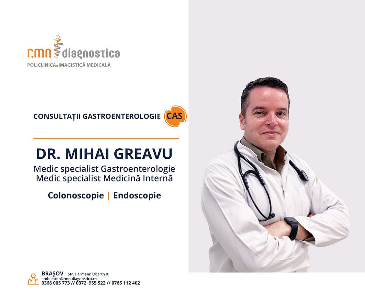 Dr. Mihai Greavu, medic specialist gastroenterologie și medicină internă Brasov