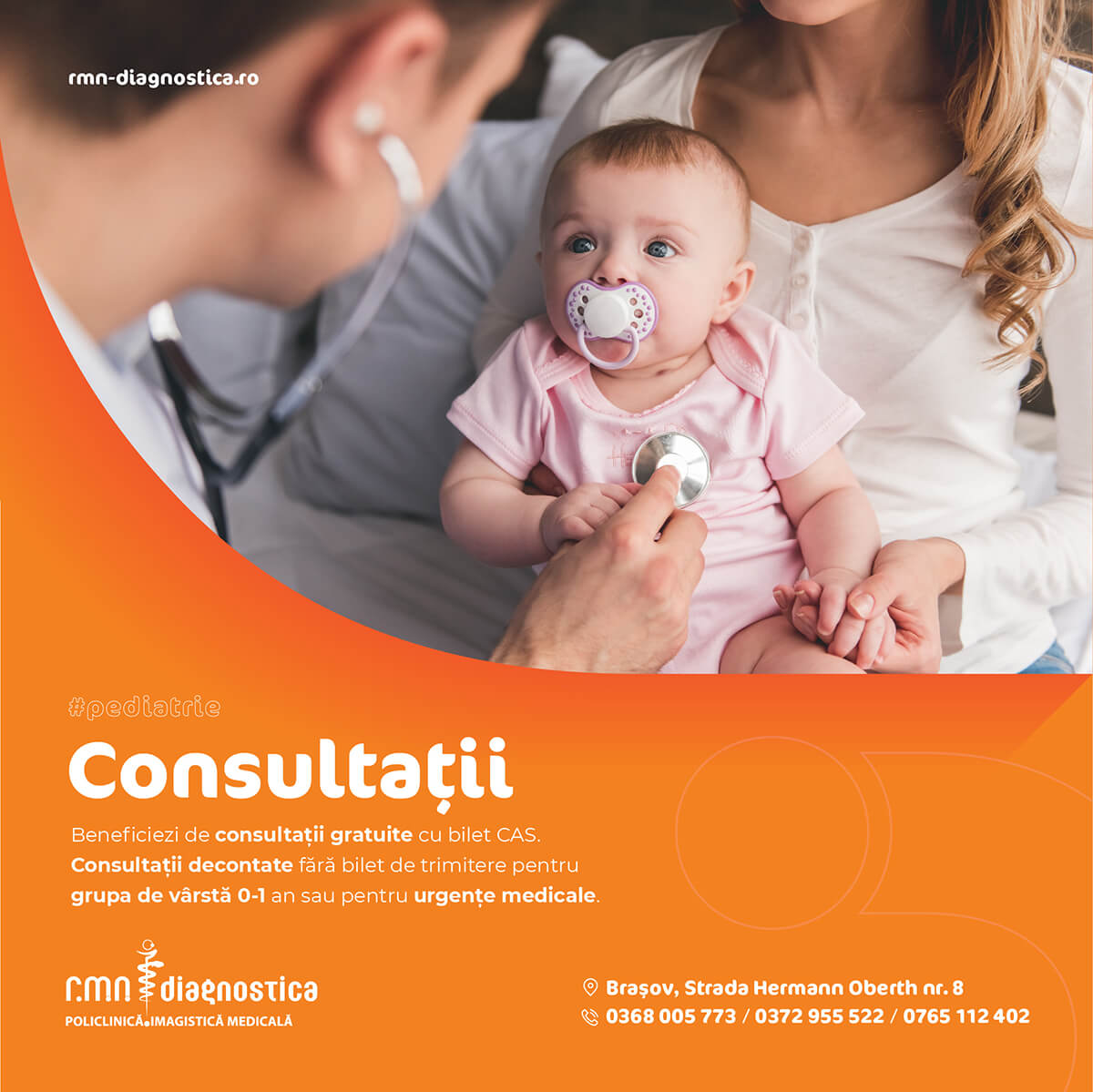 Consultații gratuite pediatrie RMN Diagnostica Brasov
