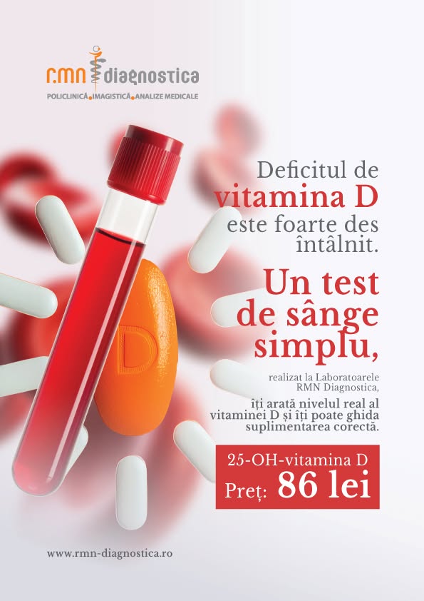 25-OH Vitamina D – Analiză de sânge | 86 LEI